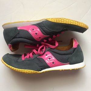 Saucony Tennis shoes - pink, gray, yellow size 8.5